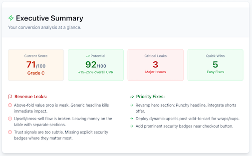 Fix Opportunity Scorecard